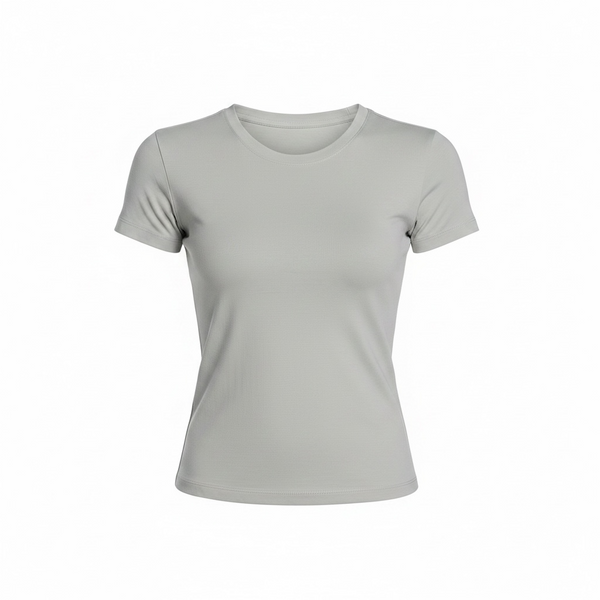 Sage - Form Fitted Baby Tee - Round neck