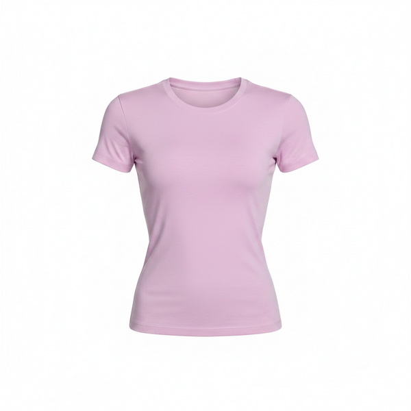 Lilac - Form Fitted Baby Tee - Round Neck